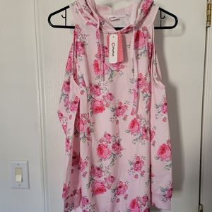 NWT Pat pat Women's Sz M Maternity Top Blouse for Breastfeeding Floral Tunic New